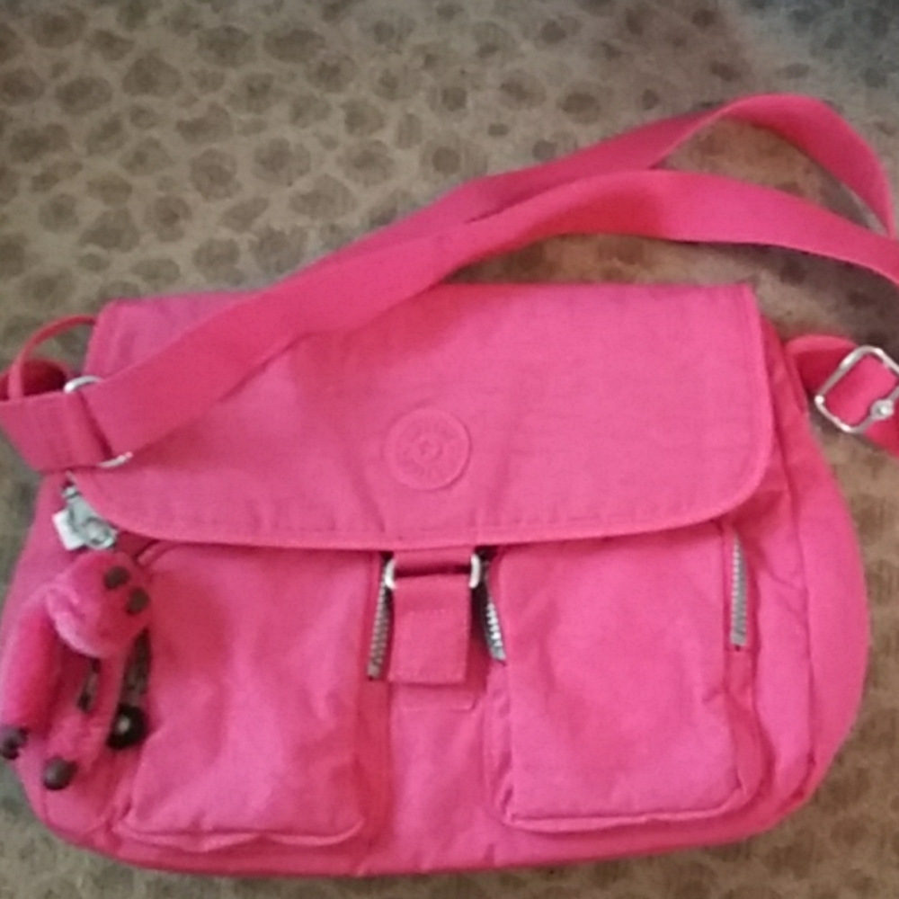 Hot pink Kipling bag. EUC final price